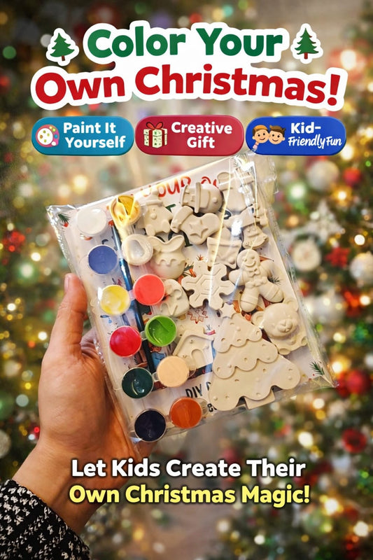 DIY Christmas Plaster Painting Kit for Kids: Merry & Bright